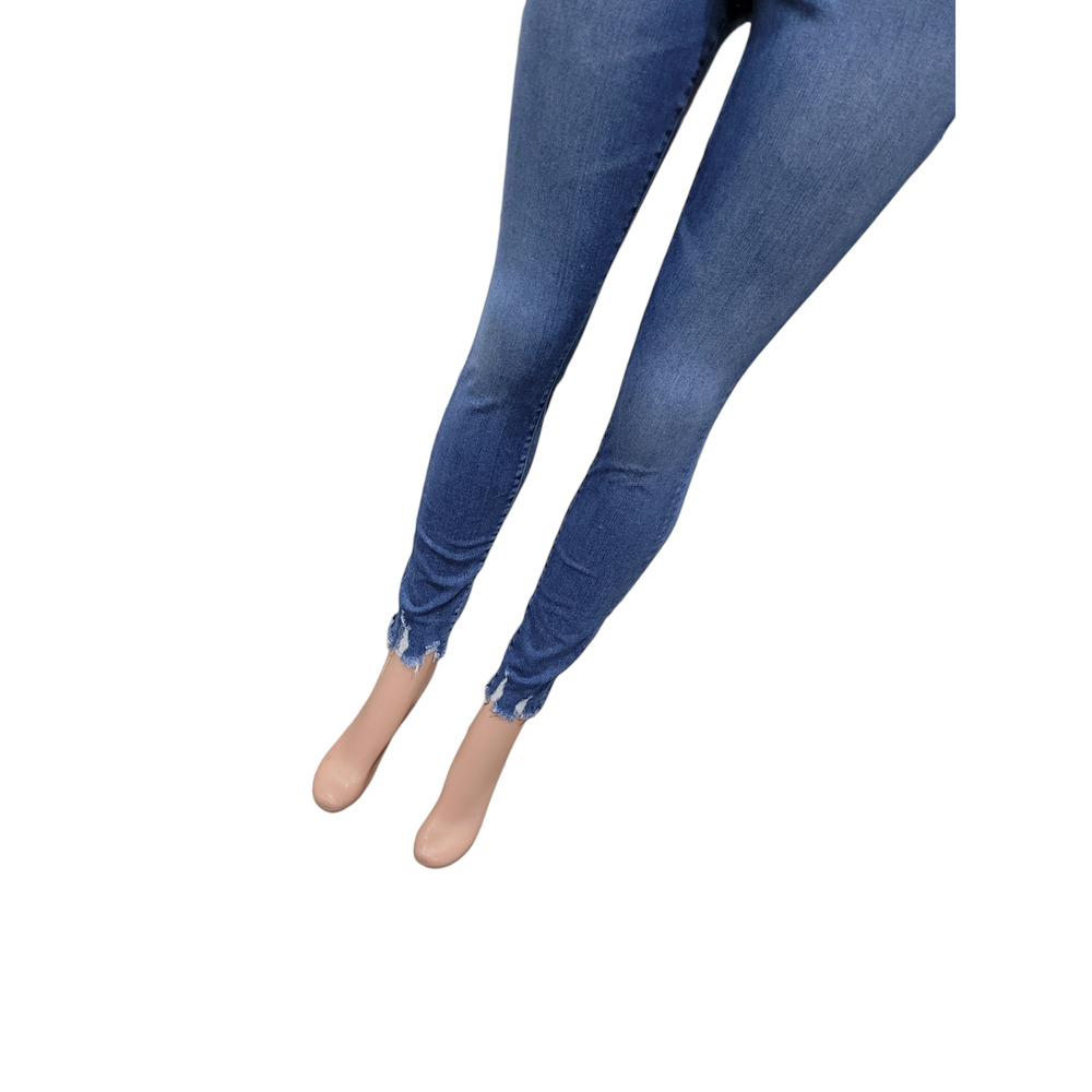 High-Rise Blue Skinny Jeans for Women - Picture 4 of 16